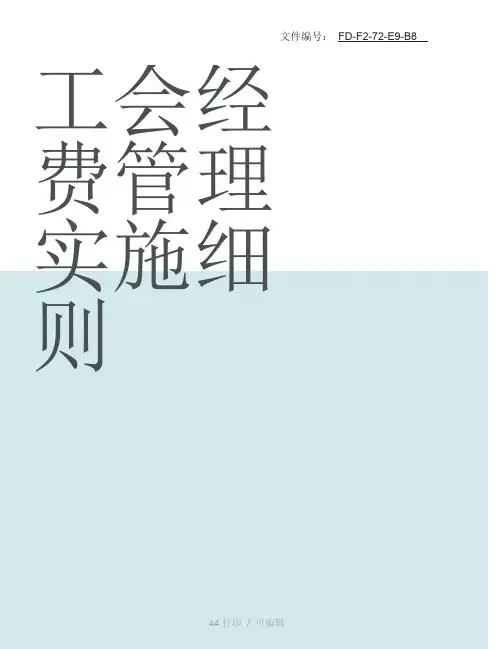 整理工会经费管理实施细则