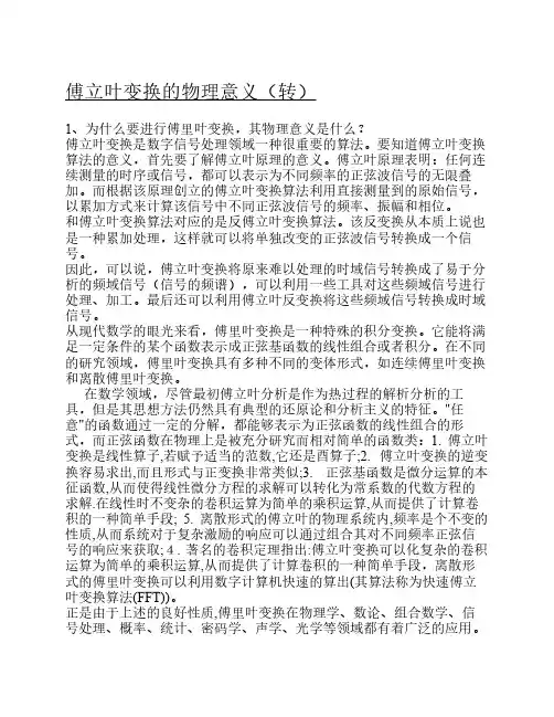 FFT结果的物理意义