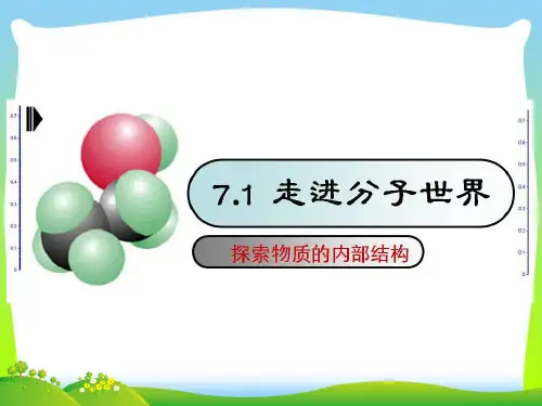 【最新】苏科版八年级物理下册课件 7.1走进分子世界.ppt