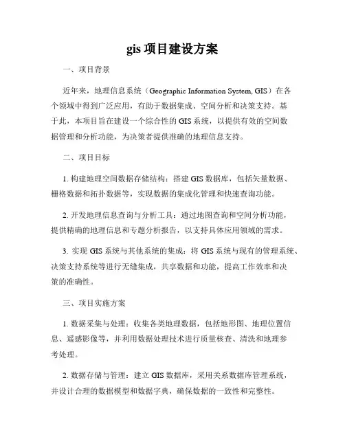 gis项目建设方案