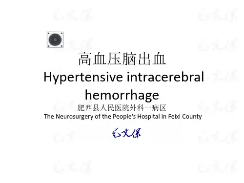 高血压脑出血 最新