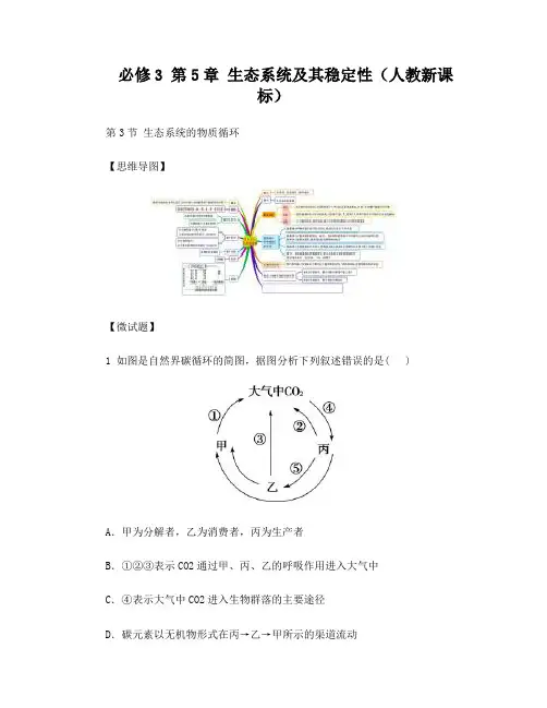 图解教材·2016-2017学年上人教版高中生物必修思维导图