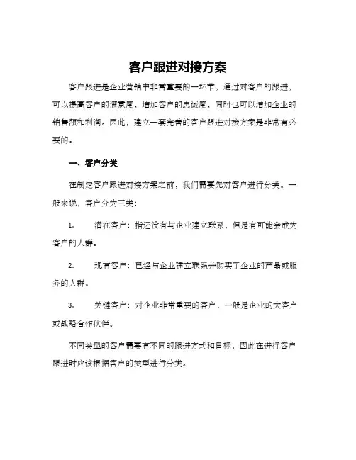 客户跟进对接方案