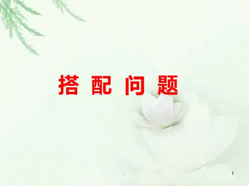 奥数讲座 搭配问题PPT课件