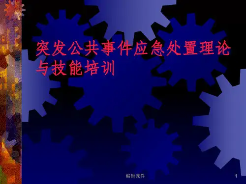 突发公共事件应急处置理论与技能培训ppt课件