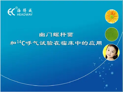 14C呼气试验-幽门螺旋杆菌检测ppt课件