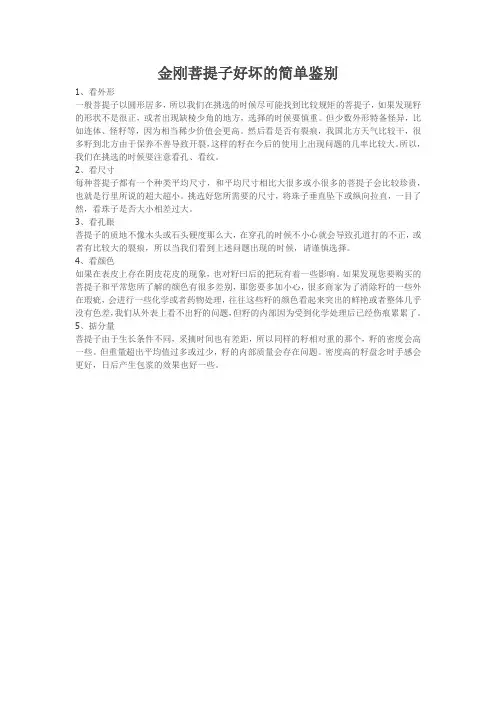 金刚菩提子好坏的简单鉴别