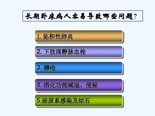 卧床病人并发症的预防及护理-PPT课件