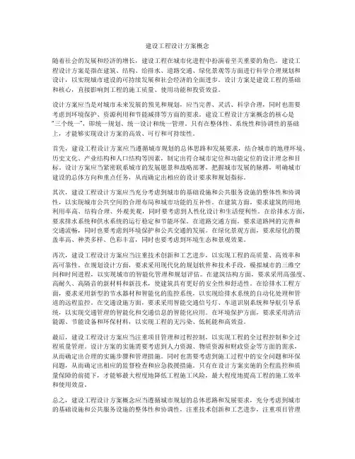 建设工程设计方案概念