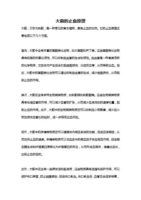 大蓟的止血原理