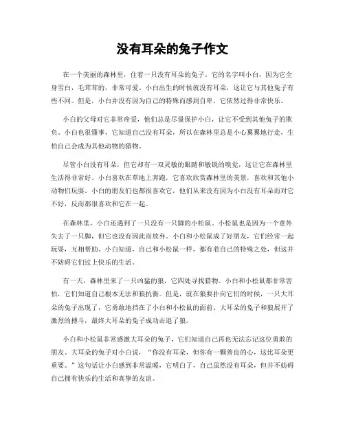 没有耳朵的兔子作文