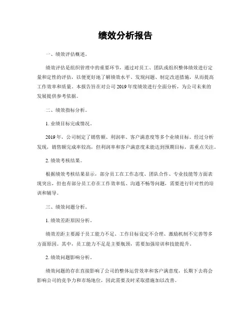 绩效分析报告