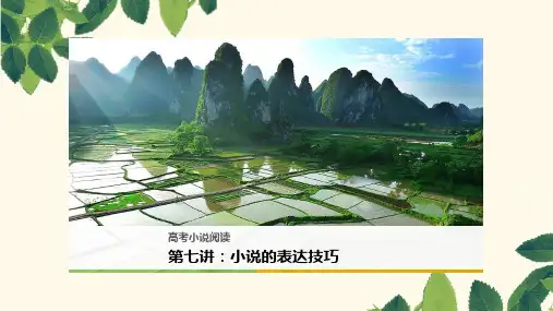 2018版高中语文人教版中国小说欣赏课件：第七单元 高考小说阅读 第七讲 小说的表达技巧