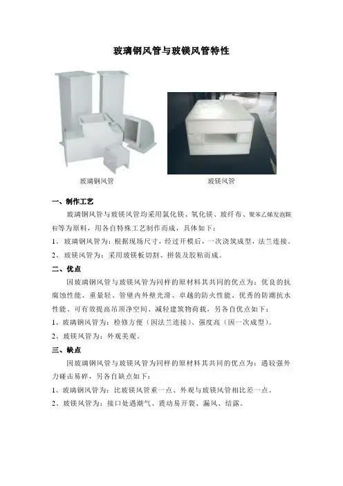 玻璃钢风管与玻镁风管特性