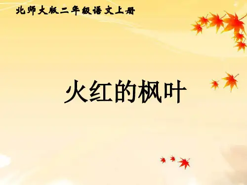 北师大版二 年级语文上册第1单元《火红的枫叶》课件PPT