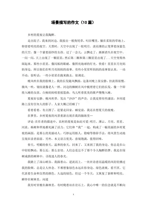 场景描写的作文(10篇)