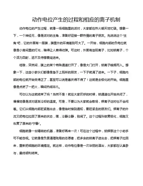 动作电位产生的过程和相应的离子机制
