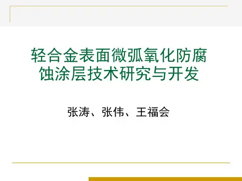 镁铝合金防腐蚀技术-微弧氧化