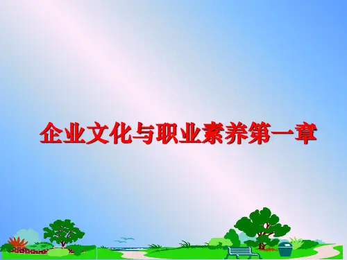 【精品】企业文化与职业素养第一章ppt课件