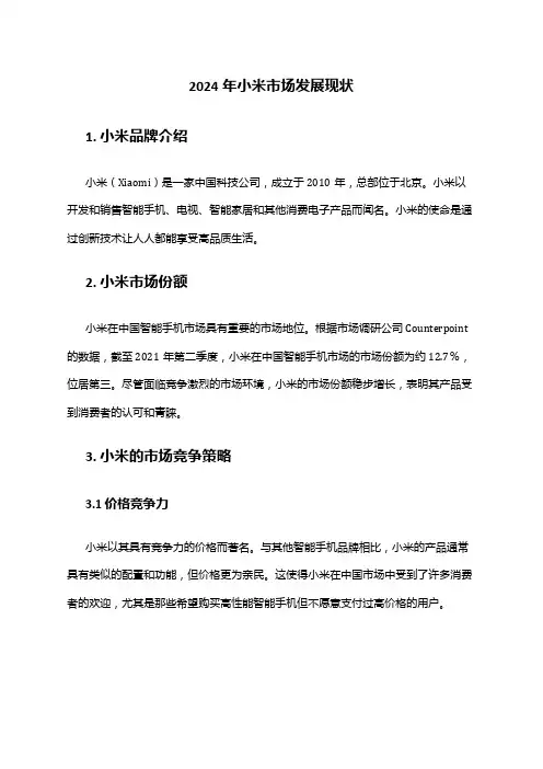 2024年小米市场发展现状