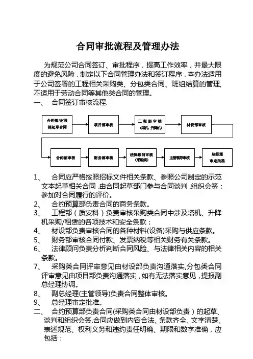 合同评审流程及管理办法