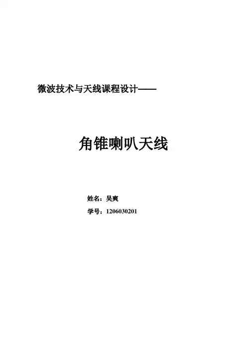 喇叭天线的设计1206030201