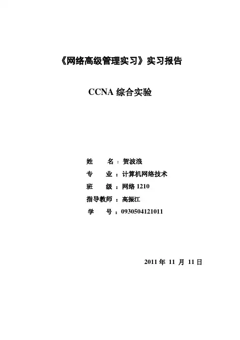 思科实验报告