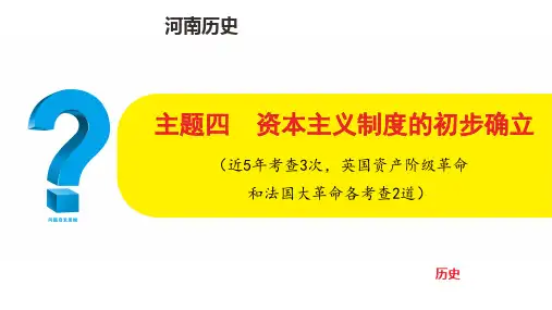 中考历史总复习主题四  资本主义制度的初步确立(总复习教案新增内容)