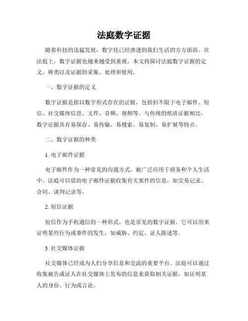 法庭数字证据