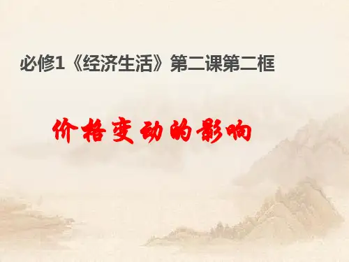 人教版高一政治第一单元2.2价格变动的影响(共19张PPT)教育课件