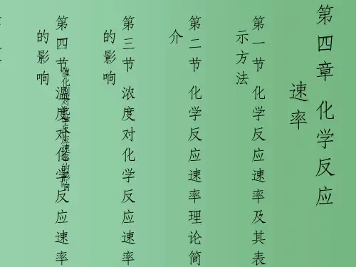 高中化学 第4章 化学反应速率课件