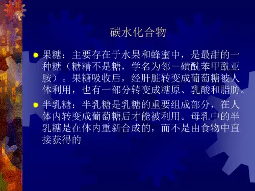 公共营养师碳水化合物
