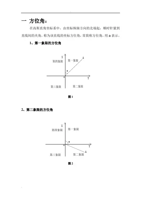 坐标正算反算公式讲解