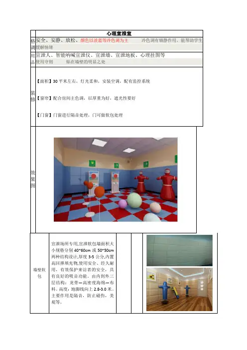 宣泄室标准(用)