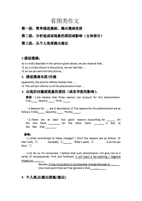 英语看图类作文模板及范文(全面)