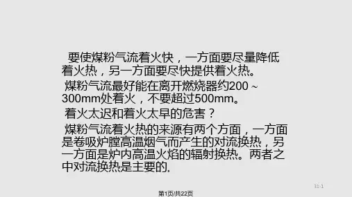 煤粉气流的燃烧与强化PPT课件