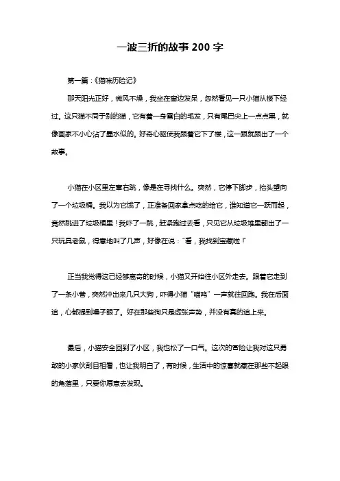 一波三折的故事200字