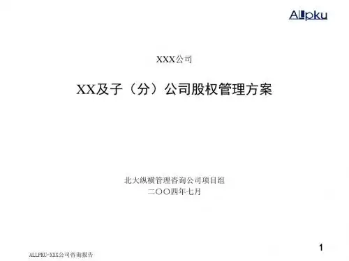 某公司股权管理方案(ppt 139页)