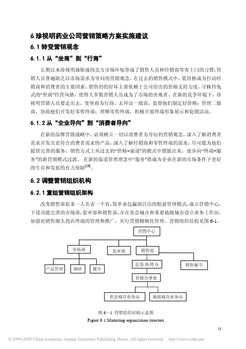 珍视明药业营销策略研究_