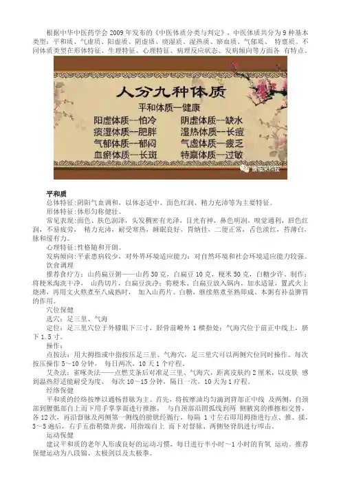 中医体质分类
