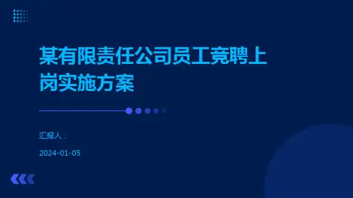 某有限责任公司员工竞聘上岗实施方案