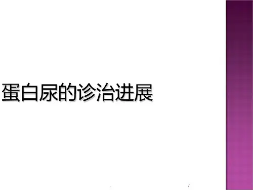 蛋白尿的诊治进展PPT课件