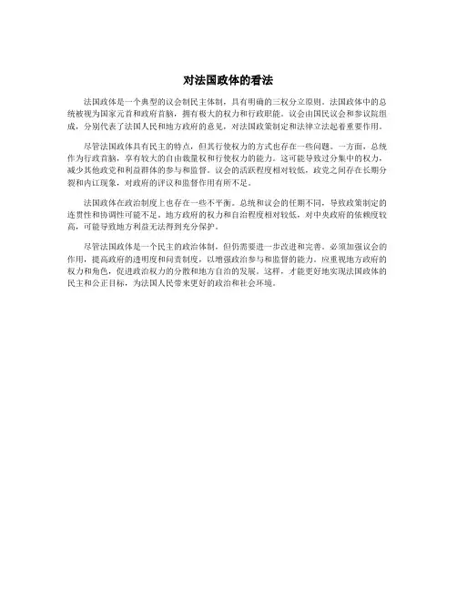 对法国政体的看法