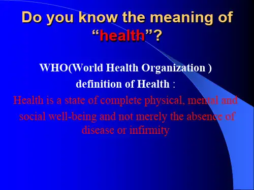How to keep healthy (如何保持健康)