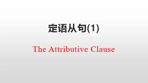 定语从句课件-2023届高三英语二轮复习