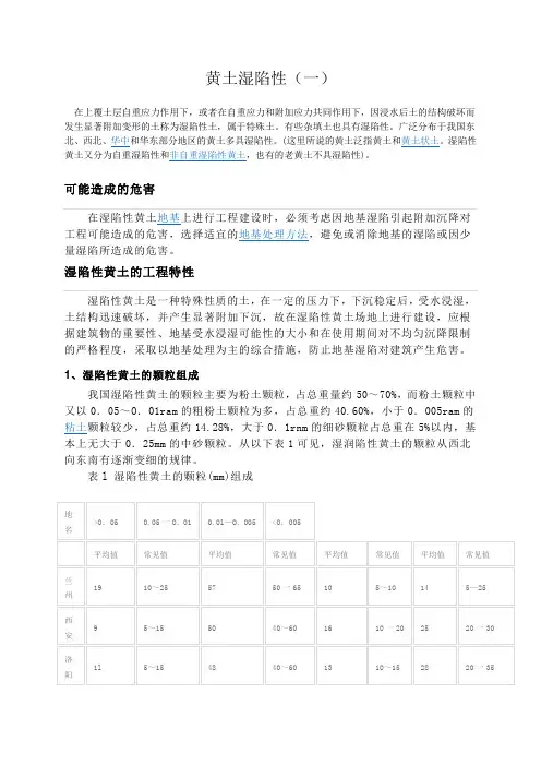 黄土湿陷性介绍