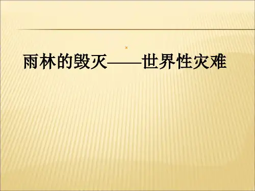2019-2020年人教统编18.雨林的毁灭——世界性灾难课件