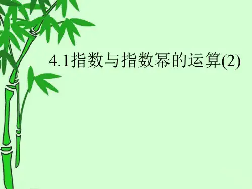 人教版高中数学新教材必修第一册课件：指数与指数幂的运算1