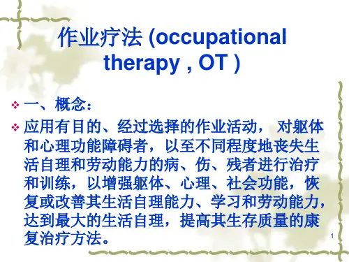 作业疗法PPT课件