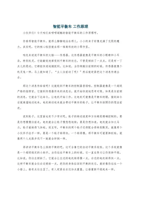 智能平衡车 工作原理
